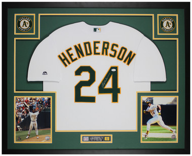 Rickey Henderson Autographed Signed Framed Oakland A's 