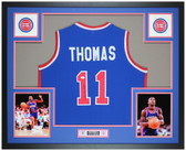 Isiah Thomas Autographed and Framed Detroit Pistons Jersey