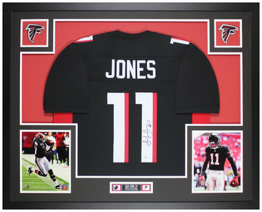 Julio Jones Autographed & Framed Red Falcons Jersey