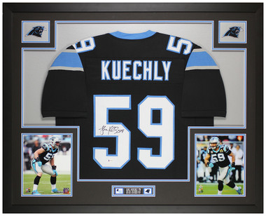 Luke Kuechly Autographed Framed Panthers Jersey - The Stadium Studio