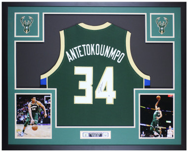 Giannis Antetokounmpo Milwaukee Bucks Signed Autograph Custom Jersey Green  GREEK FREAK Edition Beckett Certified at 's Sports Collectibles Store