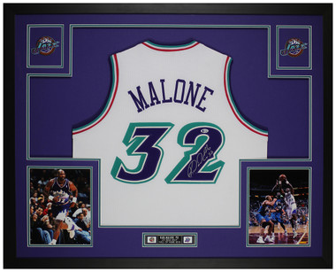 Utah Jazz Karl Malone Autographed Black Authentic Mitchell & Ness Jersey  Size XL Beckett BAS Witness Stock #211877 - Mill Creek Sports