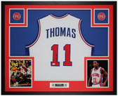 Isiah Thomas Autographed and Framed Detroit Pistons Jersey