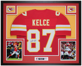 Travis Kelce Autographed and Framed Kansas City Chiefs Jersey