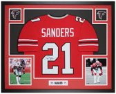 Deion Sanders Autographed and Framed Atlanta Falcons Jersey