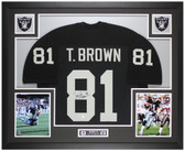 Tim Brown Autographed and Framed Oakland Raiders Jersey