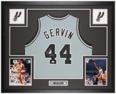 George Gervin Autographed and Framed San Antonio Spurs Jersey