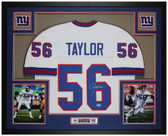 Lawrence Taylor Autographed and Framed New York Giants Jersey