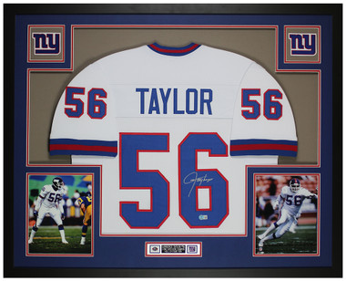 Lawrence Taylor Signed New York Giants 36x 39 Framed Jersey (Trisatr –  Super Sports Center