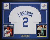 Tommy Lasorda Autographed and Framed Los Angeles Dodgers Jersey