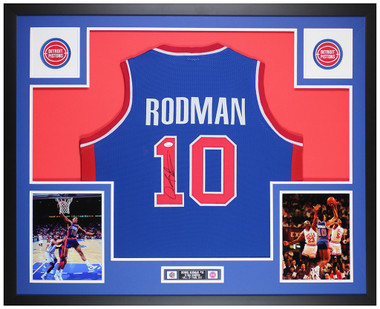 Dennis Rodman Signed Detroit Grey Basketball Jersey (JSA) — RSA