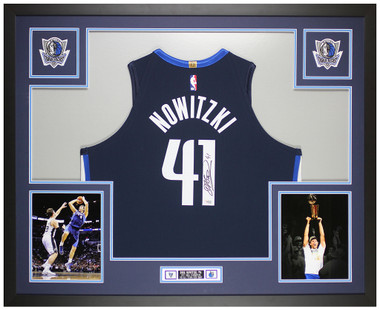 Dirk Nowitzki Autographed Nike Dallas Mavericks Royal Blue Authentic Jersey  ~Open Edition Item~