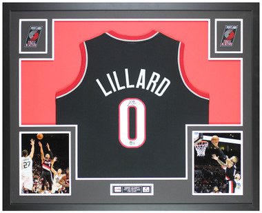 Damian Lillard Autographed Black Portland Jersey - Beautifully