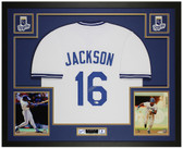 Bo Jackson Autographed & Framed White Royals Jersey Auto Beckett Cert