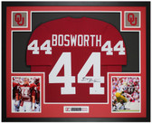 Brian Bosworth Autographed and Framed Oklahoma Jersey