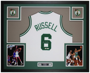 Boston Celtics Bill Russell Autographed Framed Green Jersey Beckett BAS QR  Stock #210988 - Mill Creek Sports