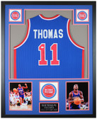 Isiah Thomas Autographed and Framed Detroit Pistons Jersey