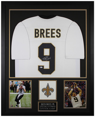 Alvin Kamara Autographed & Framed White Saints Jersey Auto Beckett COA