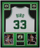 Larry Bird Autographed and Framed Boston Celtics Jersey