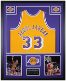 Kareem Abdul-Jabbar Autographed and Framed Los Angeles Lakers Jersey