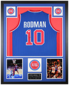 Dennis Rodman Autographed and Framed Detroit Pistons Jersey