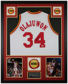 Hakeem Olajuwon Autographed and Framed Houston Rockets Jersey