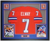 John Elway Autographed and Framed Denver Broncos Jersey