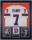 John Elway Autographed and Framed Denver Broncos Jersey