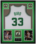 Larry Bird Autographed and Framed Boston Celtics Jersey