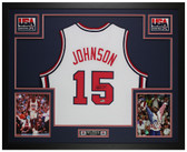 Magic Johnson Autographed and Framed USA Jersey