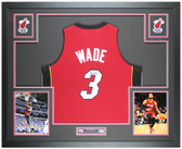 Dwayne Wade Autographed and Framed Miami Heat Jersey