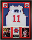 Isiah Thomas Autographed and Framed Detroit Pistons Jersey