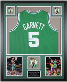 Kevin Garnett Autographed and Framed Boston Celtics Jersey