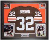 Jim Brown Autographed and Framed Cleveland Browns Jersey