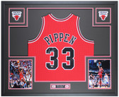 Scottie Pippen Autographed and Framed Chicago Bulls Jersey