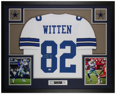 Jason Witten Autographed Framed Blue Cowboys Jersey Auto