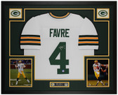 Brett Favre Autographed and Framed Green Bay Packers Jersey