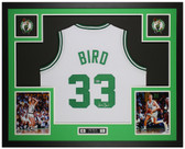 Larry Bird Autographed and Framed Boston Celtics Jersey