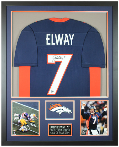 John Elway Signed Denver Broncos Navy Blue Custom Jersey – Radtke Sports