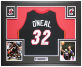 Shaquille O'Neal Autographed and Framed Miami Heat jersey