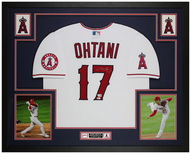 Autographed/Signed Shohei Ohtani Angels Red Majestic Jersey