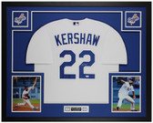 Clayton Kershaw Autographed and Framed Los Angeles Dodgers jersey