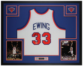 Patrick Ewing Autographed and Framed New York Knicks jersey