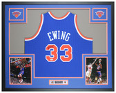 Patrick Ewing Autographed and Framed New York Knicks jersey