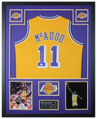 Bob McAdoo Autographed and Framed Los Angeles Lakers jersey