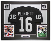 Jim Plunkett Autographed and Framed Oakland Raiders jersey