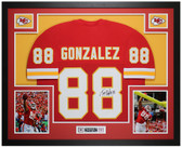 Tony Gonzalez Autographed and Framed Red Kansas City Jersey Auto JSA COA