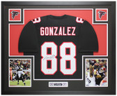 Tony Gonzalez Autographed and Framed Black Atlanta Jersey Auto Beckett COA