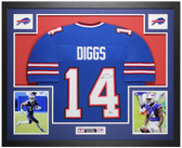 Stefon Diggs Autographed and Framed Blue Buffalo Jersey Auto Beckett COA