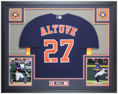 Jose Altuve Autographed & Framed Blue Houston Jersey Auto JSA COA